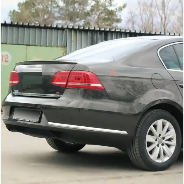 Car Craft Compatible With Vw Volkswagen Passat Magoton B7 2011-2015 Rear Trunk Wing Boot Lip Wing Roof Spoiler Glossy Black