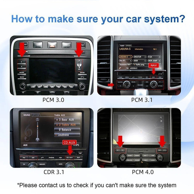 Car Craft Compatible With Porsche Cayenne 2016-2018 Macan 2017+ 911 2016-2018 Upgrade To Wireless Apple Carplay Android Auto Adapter Carplay Car Play Box Player With Screeen Mirror Link Google Maps Aux Pcm 4.0