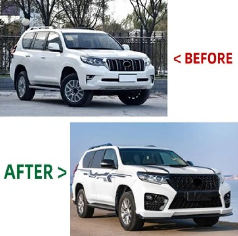 Car Craft Compatible With Toyota Land Cruiser Prado Fj150 2018+ Upgrade Facelift Convert To Elford Style Bodytkit Front Rear Bumper Side Trim Grill Lip Skirt Splitter F075