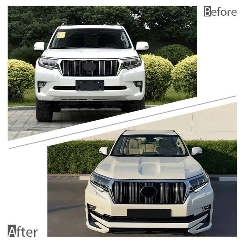 Car Craft Compatible With Toyota Land Cruiser Prado Fj150 2022 Upgrade Facelift Convert To Middle East Style Bodykit Front Rear Bumper Lip Side Trim Grill Skirt Splitter Trim F172