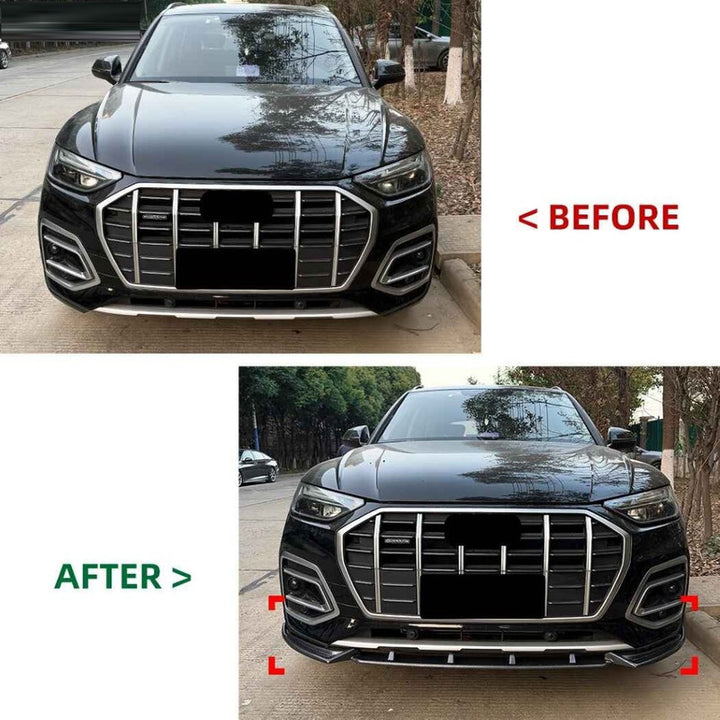 Car Craft Compatible With Audi Q5 Sq5 Fy Facelift 2020-2024 Sline Bumper Front Lip Splitter Skirt Trim Zst-1518 Gb Glossy Black