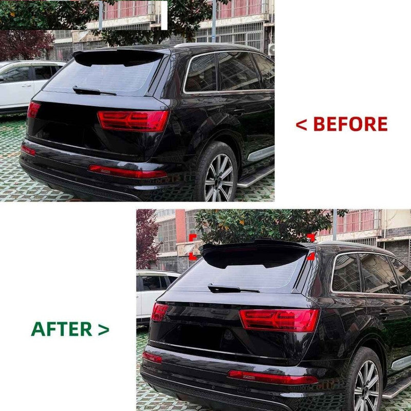 Car Craft Compatible With Audi Q7 Rsa7 Mk2 2016-2021 Rear Trunk Wing Boot Lip Roof Spoiler Zst-1501 Gb Glossy Black