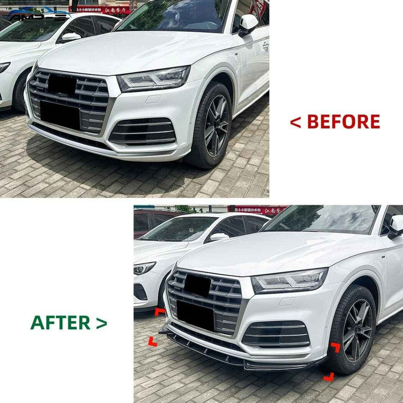 Car Craft Compatible With Audi Q5 Sq5 Fy Facelift Sline 2020-2024 Sline Bumper Front Lip Splitter Skirt Trim Zst-1267 Gb Glossy Black