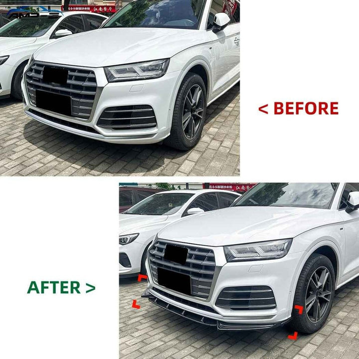 Car Craft Compatible With Audi Q5 Sq5 Fy Facelift Sline 2020-2024 Sline Bumper Front Lip Splitter Skirt Trim Zst-1267 Gb Glossy Black