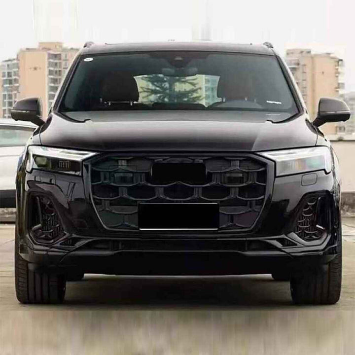 Car Craft Compatible With Audi Q7 2024+ Rsq7 Sq7 Front Fog Gril Trim Skirt Black Kit Q7-010 Gc