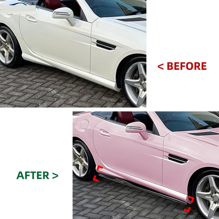 Car Craft Compatible With Mercedes Benz Slk W172 R172 Pre-facelift 2011-2015  Side Skirt Splitter Trim Running Board Zst-1353 Gb Glossy Black CC-10940