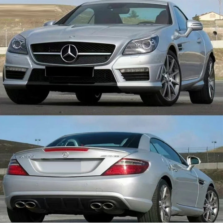 Car Craft Compatible With Mercedes Benz Slk R172 2011-2015 Upgrade Facelift Convert To Slk63 Amg Bodykit Front Bumper Grill Skirt Splitter Trim