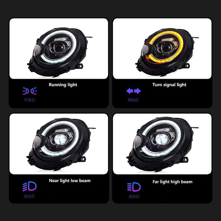 Car Craft Compatible With Mini Cooper R55 R56 R57 2007-2013 Car Front Upgraded Head Light Lamp Xenon Headlight Retrofit Upgrade Modified Led Drl Hid - CAR CRAFT INDIA
