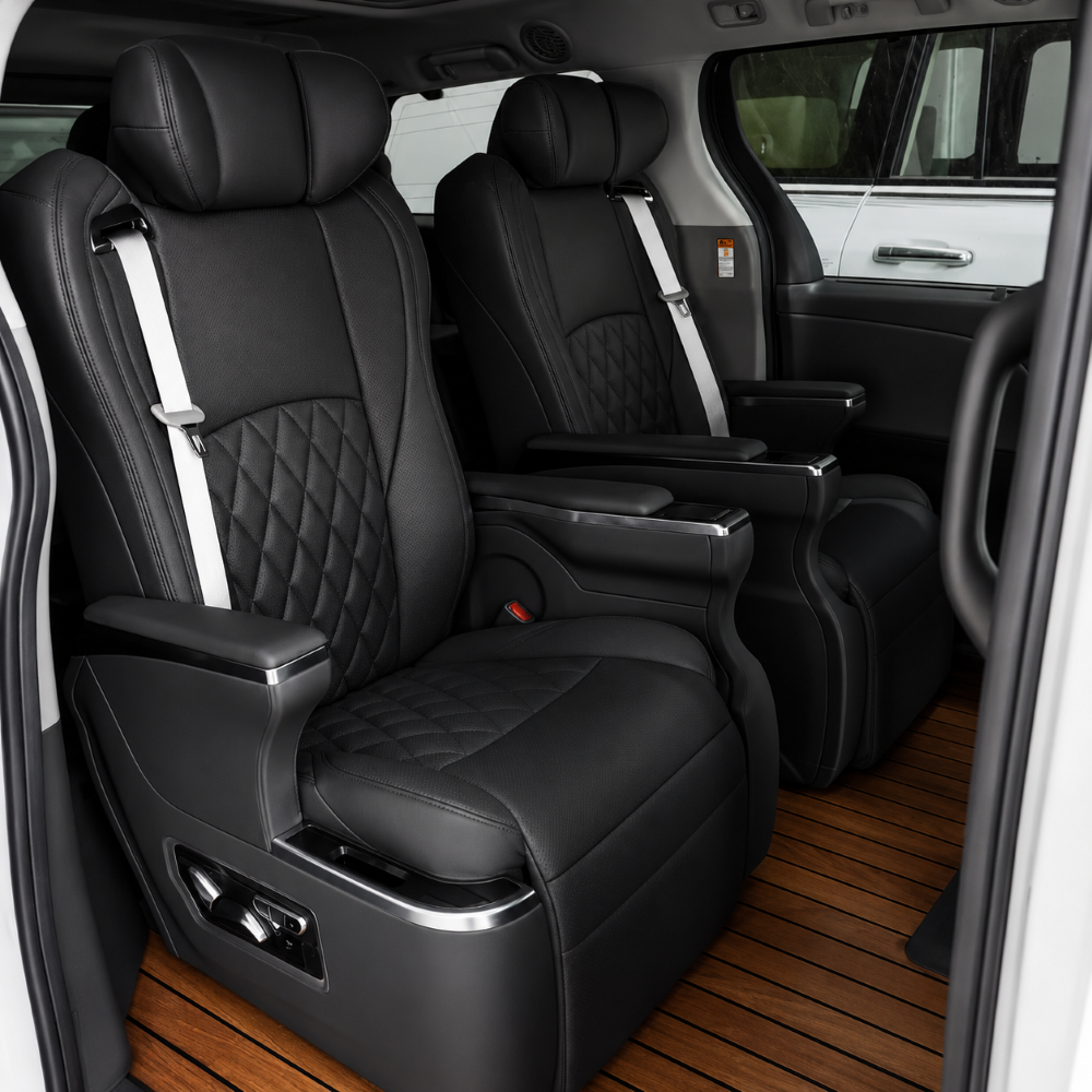 Car Craft Compatible With Innova Hycross Fortuner V Class Captain Electric Recliner Seat Chair Massaging Headrest Ventilation Heating Usb Type C Backrest Leg Support Adjustment All Suv Black