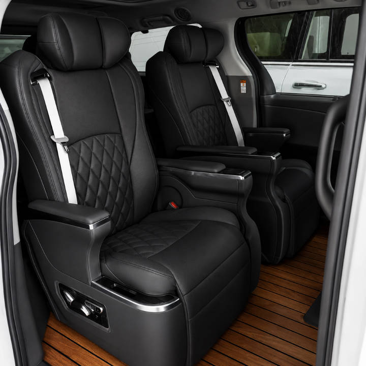 Car Craft Compatible With Innova Hycross Fortuner V Class Captain Electric Recliner Seat Chair Massaging Headrest Ventilation Heating Usb Type C Backrest Leg Support Adjustment All Suv Black