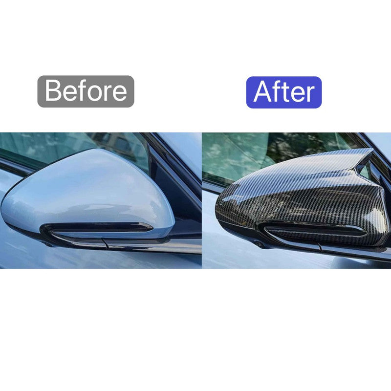 Car Craft Compatible With Byd Seal Atto 4 2022-2026 Side Rear View Case Wing Cap Shell Housing Mirror Covers 3m Tape Pasting Style Carbon Fiber Look