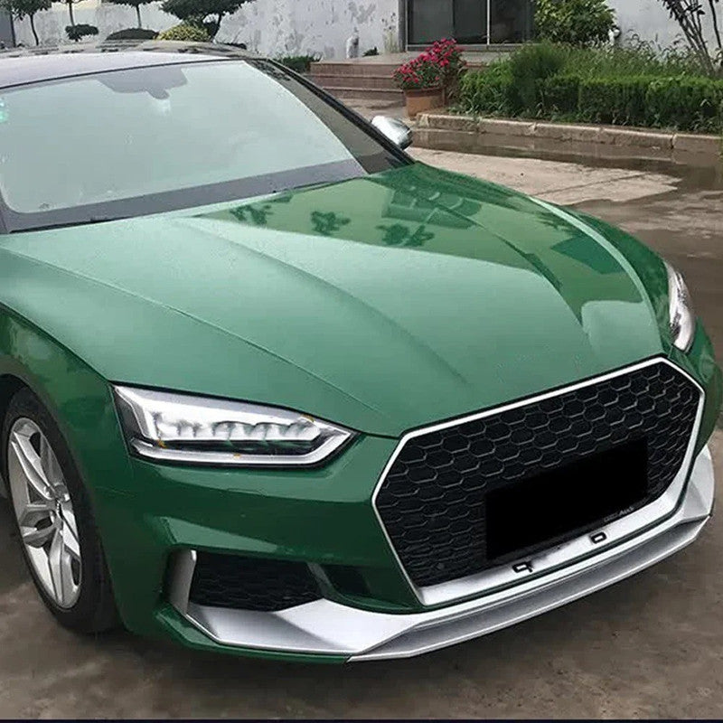 Car Craft Compatible With Audi A5 S5 Rs5 2017-2020 Upgraded Front Bumper Show Grill A5 S5 Rs5 Rs Sport Style Black Frame Black Mesh All Logo Silver A5-026 Gc - CAR CRAFT INDIA