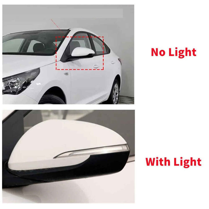 Car Craft Compatible With Hyundai Verna Accent Solaris I30 2017-2022 Side Rear View Case Wing Cap Shell Housing Mirror Covers 3m Tape Pasting Style Glossy Black CC-11540