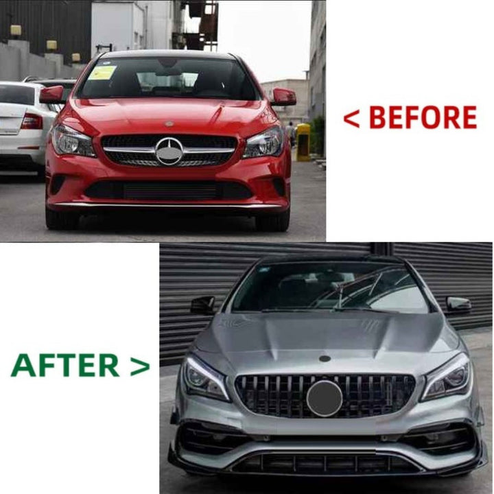 Car Craft Compatible With Mercedes Benz Cla Class W117 C117 X117 2013-2019 Front Bumper Upgrade Convert To Amg Amga45 Bumper Bodykit Gc W117-005