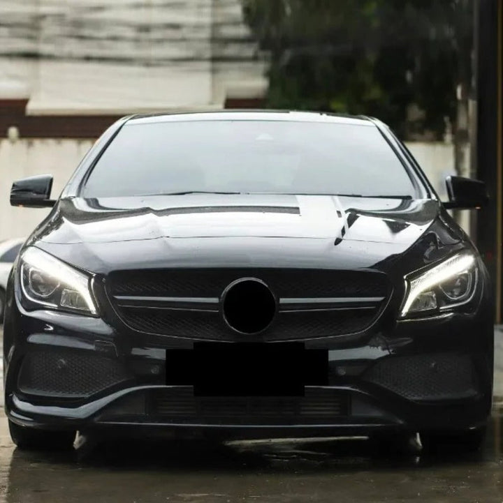 Car Craft Compatible With Mercedes Benz Cla Class W117 C117 X117 2013-2019 Upgrade Front Bumper Cla45 Amg Show Grill Amg Black Gc W117-002