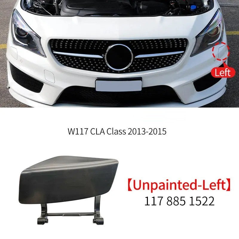 Car Craft Compatible With Mercedes Cla W117 X117 C117 2013-2016 Front Bumper Trailer Tow Towing Hook Hole Cover 2078800105 1178851522 Unpainted Left - CAR CRAFT INDIA