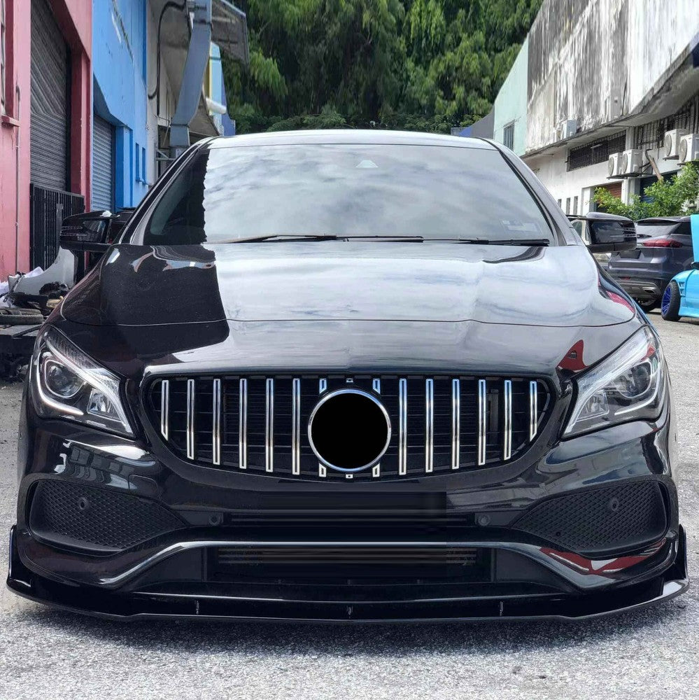 Car Craft Compatible With Mercedes Benz Cla Class W117 C117 X117 2013-2019 Upgrade Front Bumper Cla45 Amg Show Grill Gtr Silver Gc W117-003 CC-1751