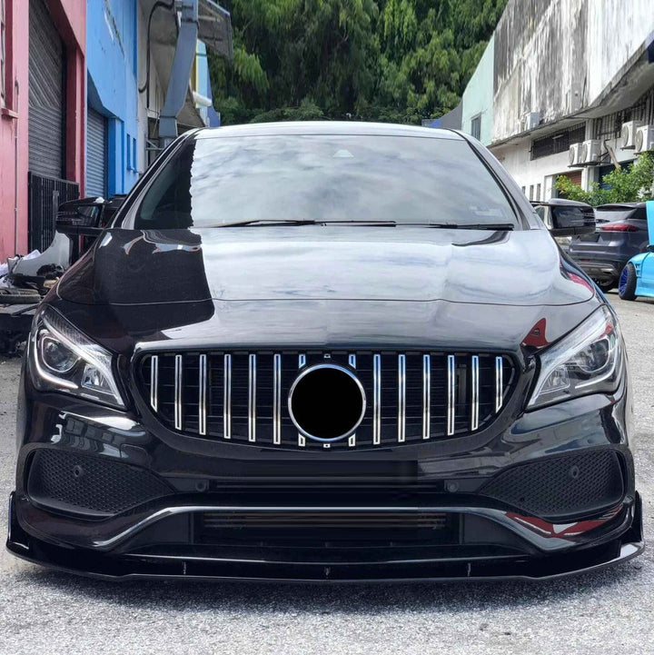 Car Craft Compatible With Mercedes Benz Cla Class W117 C117 X117 2013-2019 Upgrade Front Bumper Cla45 Amg Show Grill Gtr Silver Gc W117-003 CC-1751