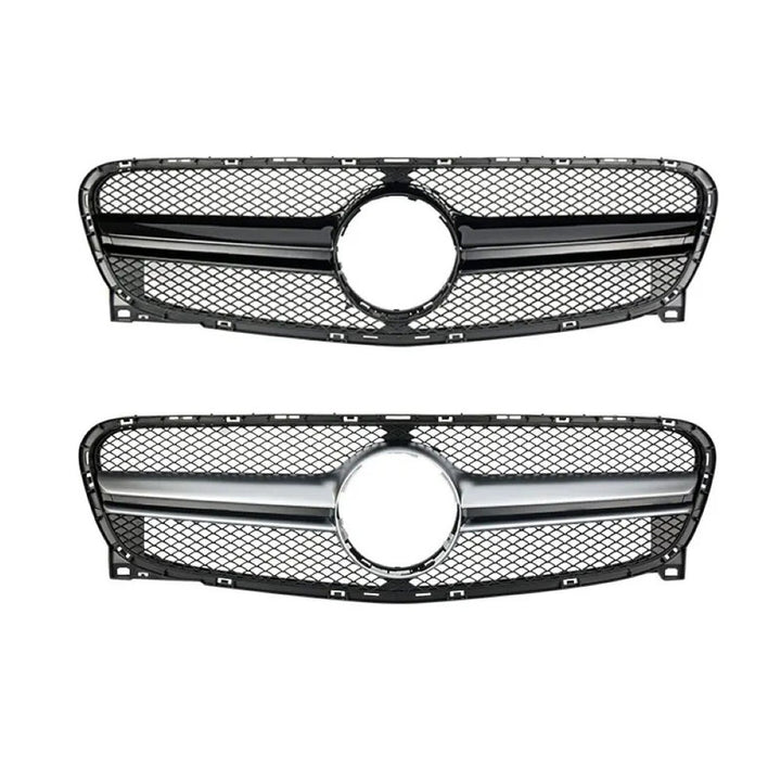Car Craft Compatible With Mercedes Benz Gla W156 X156 2014-2016 Front Bumper Show Grill Amg Black Amg45