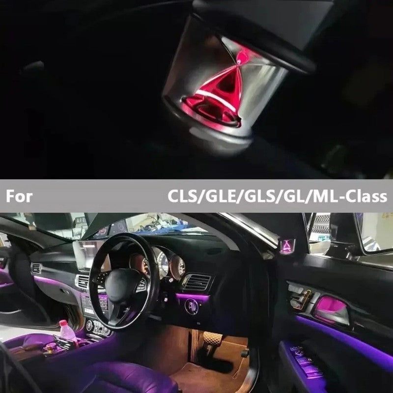 Car Craft Compatible With Mercedes Benz Ml Gl Gle Gls W166 Cls 2012-2019 Illuminated Led Ambient Door Tweeter Speaker Audio Cover Hour Glass A-pillar Loudspeaker Trim Ambient Light 12 Color - CAR CRAFT INDIA