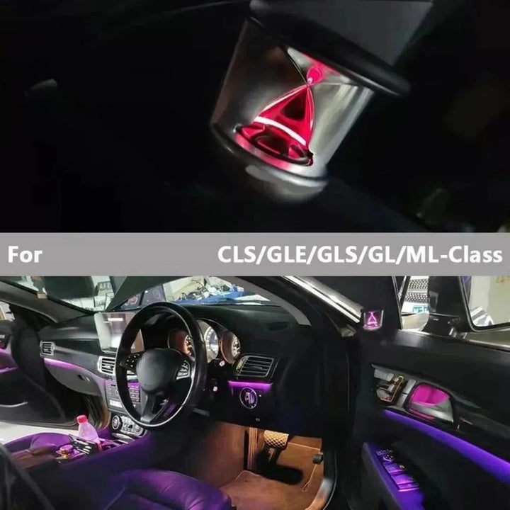 Car Craft Compatible With Mercedes Benz Ml Gl Gle Gls W166 Cls 2012-2019 Illuminated Led Ambient Door Tweeter Speaker Audio Cover Hour Glass A-pillar Loudspeaker Trim Ambient Light 12 Color - CAR CRAFT INDIA