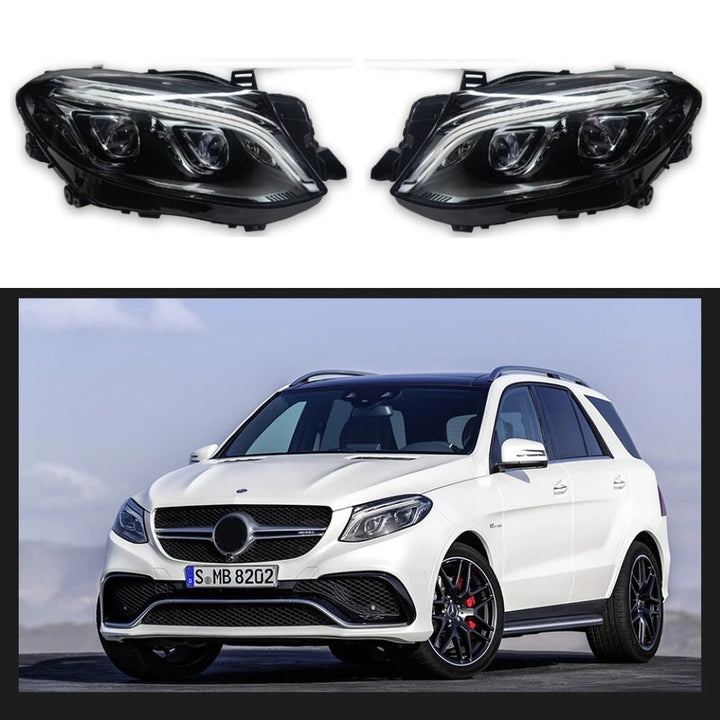 Car Craft Compatible With Mercedes Benz Ml W166 2012-2015 Car Front Upgraded Head Light Lamp Xenon Headlight Retrofit Upgrade Modified Led Drl Hid Gle Style W166-010 Gc