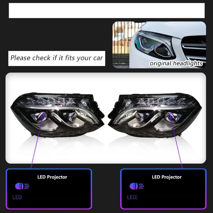 Car Craft Compatible With Mercedes Benz Ml W166 2012-2015 Car Front Upgraded Head Light Lamp Xenon Headlight Retrofit Upgrade Modified Led Drl Hid Maybach Style W166-011 Gc