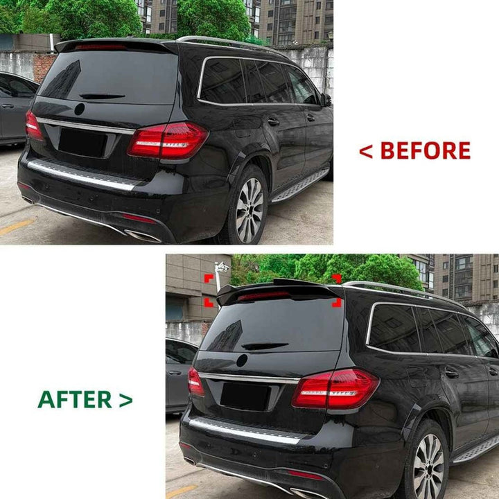 Car Craft Compatible With Mercedes Benz Gl Gls X166 W166 2013-2019 Rear Trunk Wing Boot Lip Roof Spoiler Zst-1597 Gb Glossy Black
