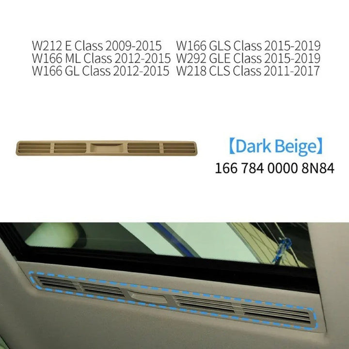 Car Craft Compatible With Mercedes Ml Gl Gle Gls W166 X166 2012-2019 Cls W218 Headliner Ventilation Louver Interior Roof Sunroof Slide Handle Trim Tray 16678400008n84 Dark Beige - CAR CRAFT INDIA