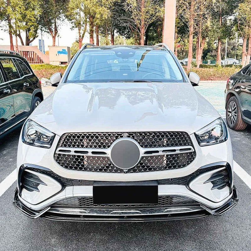 Car Craft Compatible With Mercedes Benz Gle W167 X167 Coupe Lci 2023+ Front Amg Bumper Show Grill Black