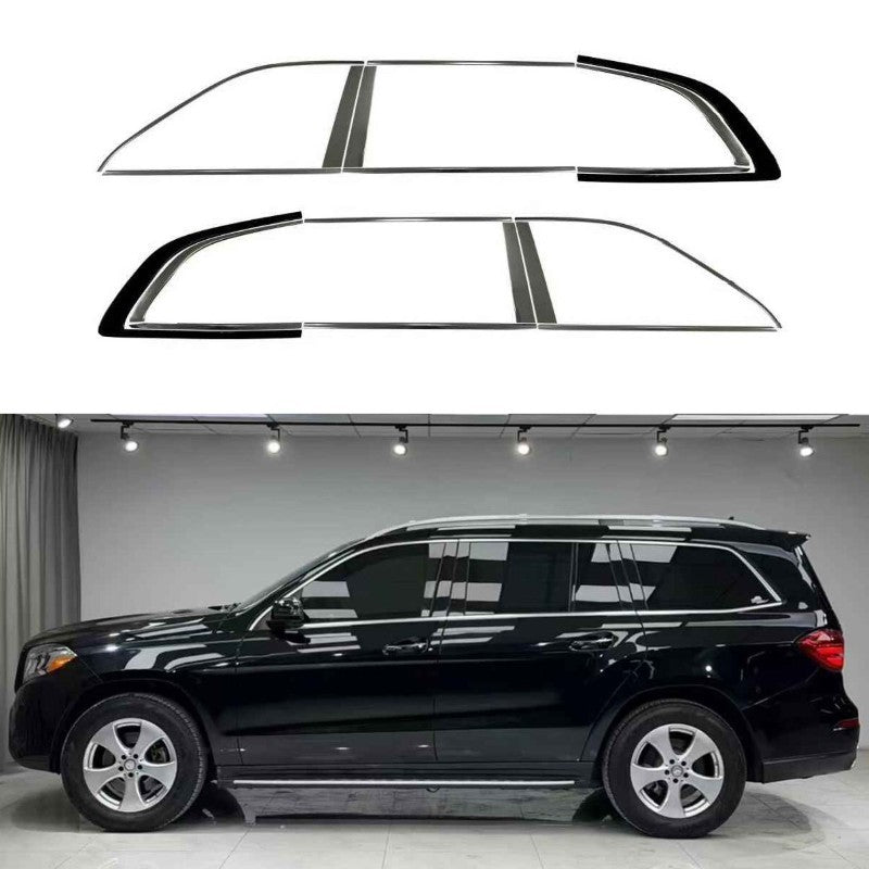 Car Craft Compatible With Mercedes Benz Gl Gls W166 X166 2012-2019 Side Window Door Piller Chrome Strip Garnish Trim CC-9959