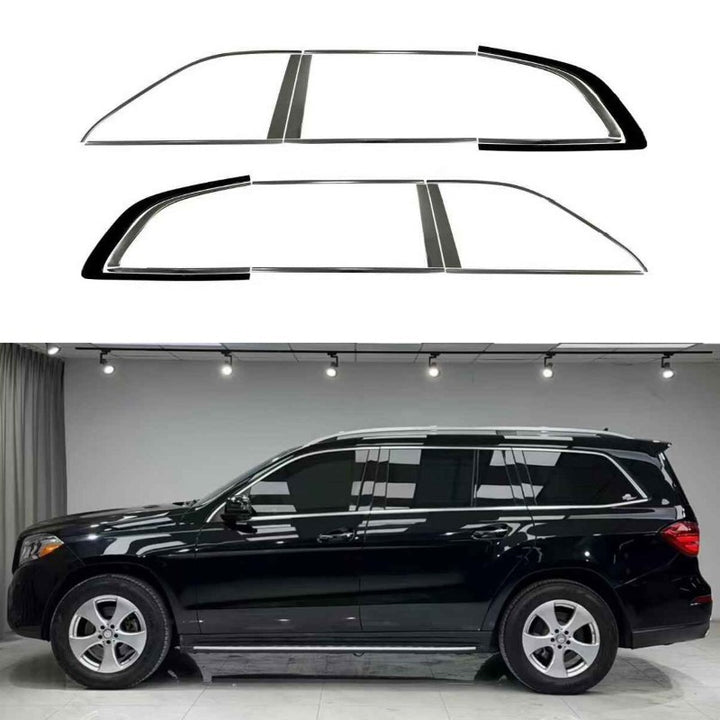 Car Craft Compatible With Mercedes Benz Gl Gls W166 X166 2012-2019 Side Window Door Piller Chrome Strip Garnish Trim CC-9959