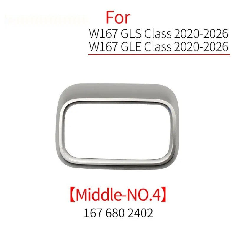 Car Craft Compatible With Mercedes Benz Gle Gls Class W167 X167 2019-2026 Car Front Ac Air Conditioner Vent Grille Outlet Trim Cover Frame Middle No 4 1676802402-4