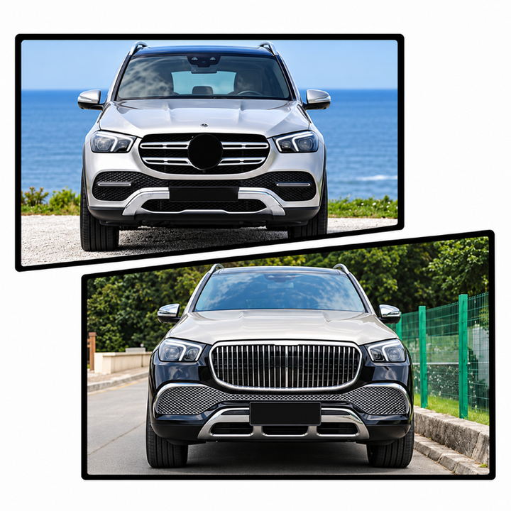 Car Craft Compatible With Mercedes Benz Gle W167 C167 Coupe 2019-2024 Upgrade Convert To Gle Maybach Front Bumper Bodykit Grill Trim Skirt Gc W167/c167-020