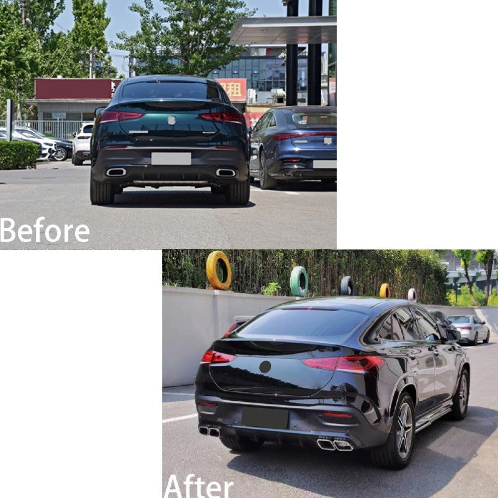 Car Craft Compatible With Mercedes Benz Gle Coupe C167 W167 2019-2024 Upgrade Convert To Gle63 Amg Bodykit Rear Bumper Gc C167-017