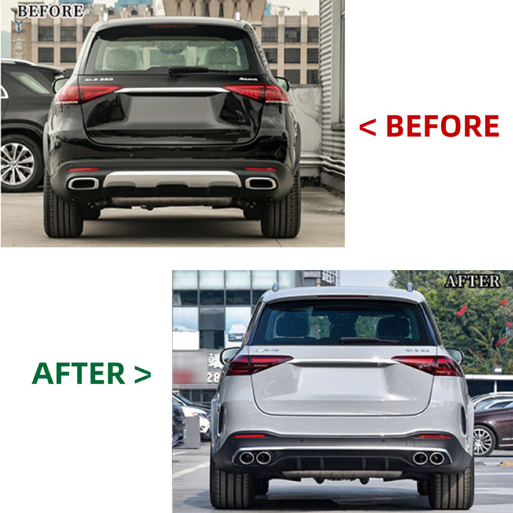 Car Craft Compatible With Mercedes Benz Gle W167 2019-2024 Upgrade Convert To Gle53 Amg Bodykit Rear Bumper Skirt Trim Gc W167-027
