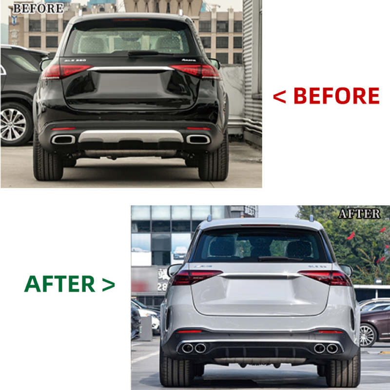 Car Craft Compatible With Mercedes Benz Gle W167 2019-2024 Upgrade Convert To Gle53 Amg Bodykit Rear Bumper After Lip Diffuser