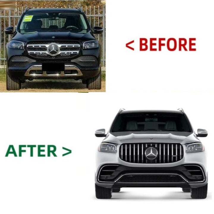 Car Craft Compatible With Mercedes Benz Gls W167 X167 2019-2025 Front Bumper Upgrade Convert To Gls Amg63 Amg Bumper Bodykit Gc X167-001 - CAR CRAFT INDIA