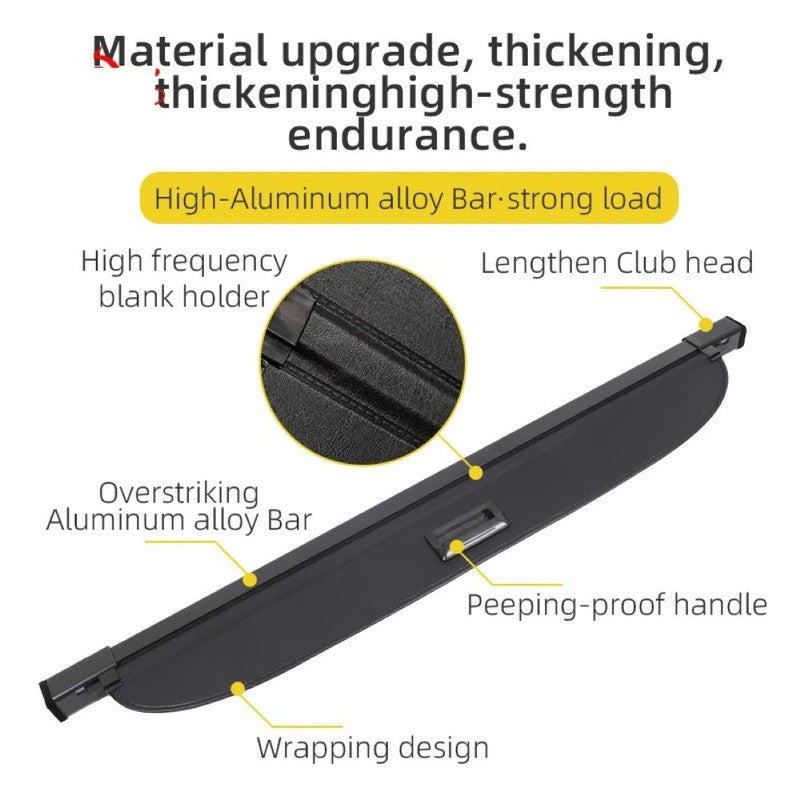Car Craft Compatible With Mercedes Benz Gls W167 X167 2019-2024 Car Retractable Cargo Cover Interior Trim Rear Parcel Shelf Retractable Luggage Shied Cargo Cover Trunk Parcel Tray Black