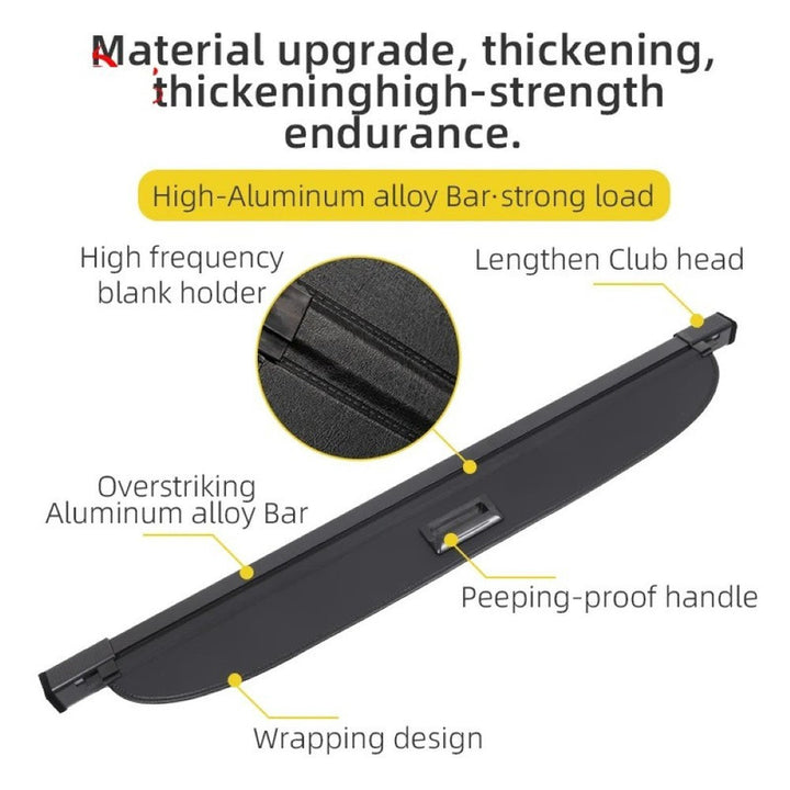 Car Craft Compatible With Mercedes Benz Gls W167 X167 2019-2024 Car Retractable Cargo Cover Interior Trim Rear Parcel Shelf Retractable Luggage Shied Cargo Cover Trunk Parcel Tray Black