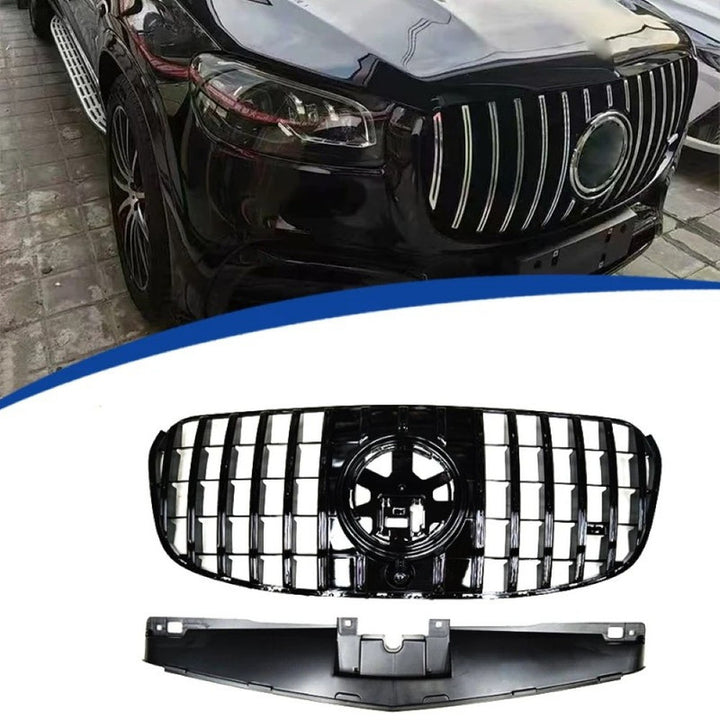 Car Craft Compatible With Mercedes Benz Gls Class W167 X167 2023-2026 Front Bumper Show Grill Standard Gtr Black