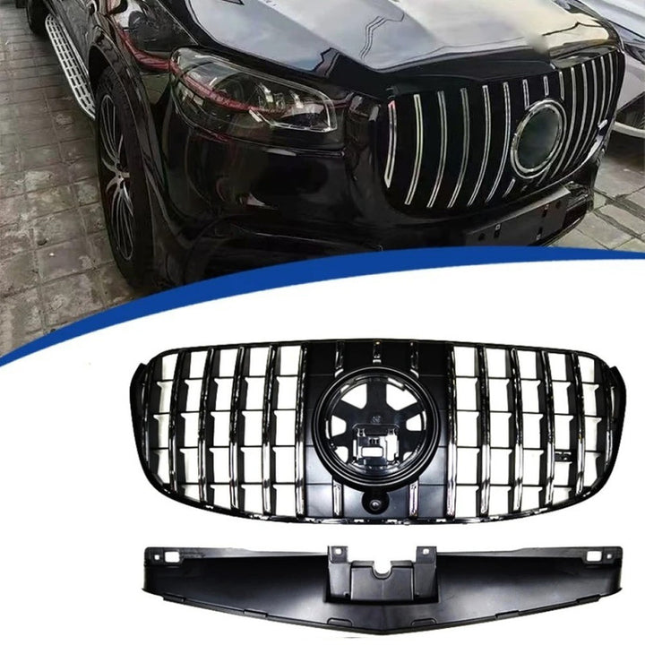 Car Craft Compatible With Mercedes Benz Gls Class W167 X167 2023-2026 Front Bumper Show Grill Standard Gtr Silver