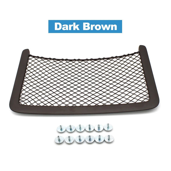 Car Craft Compatible With Mercedes Benz Gle Gls W167 X167 2019-2025 Rear Seat Backrest Storage Pocket Net Cover 16791031028v52 Dark Brown