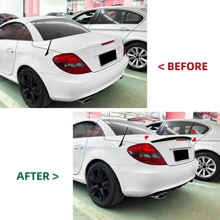 Car Craft Compatible With Mercedes Benz Slk Class R171 W171 2005-2010 Trunk Wing Lip Boot Rear Spoiler Amg Style Zst-1045 Cf Carbon Fiber Look