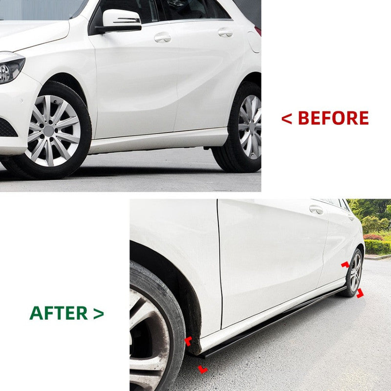 Car Craft Compatible With Mercedes Benz A Class W176 Cla W117 C117 2013-2018 Side Skirt Splitter Trim Running Board Zst-1553 Gb Glossy Black