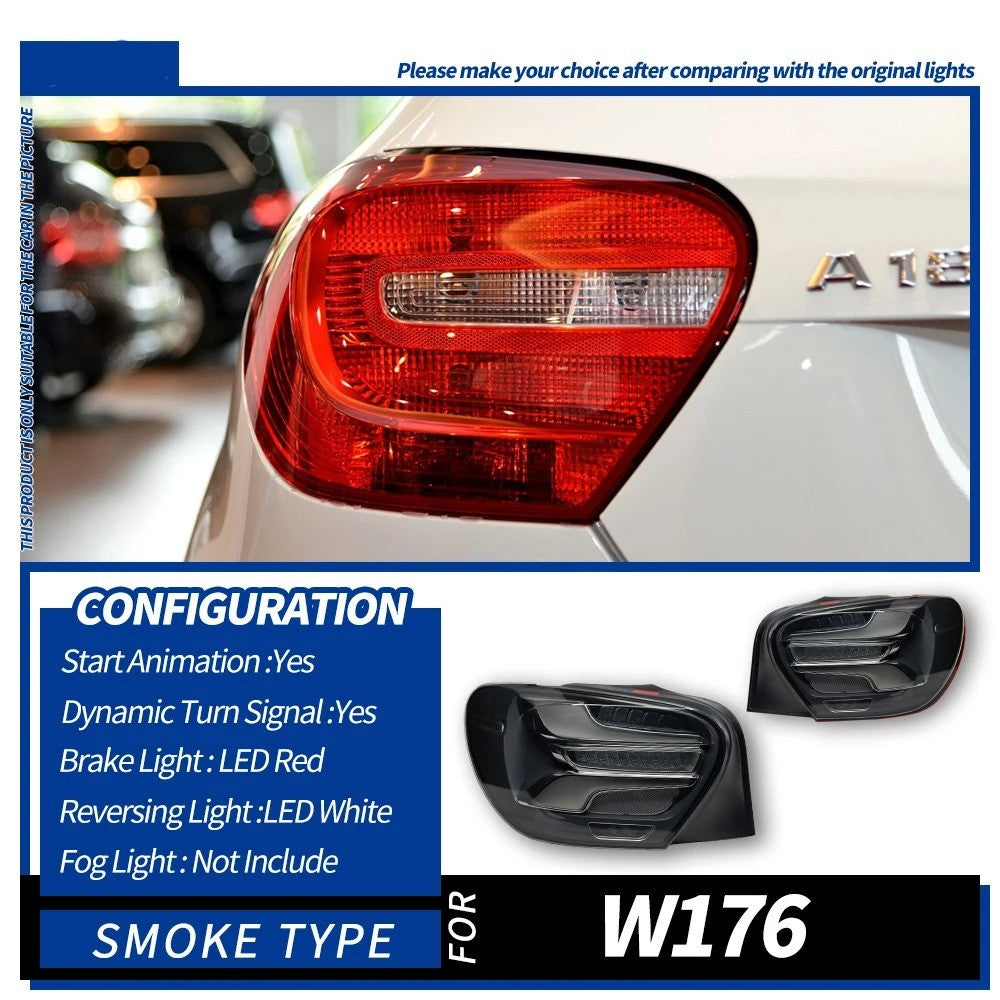 Car Craft Compatible With Mercedes Benz A Class W176 2013-2018 Car Rear Upgraded Tail Light Lamp Xenon Taillight Retrofit Upgrade Modified Led Drl Hid Smoke