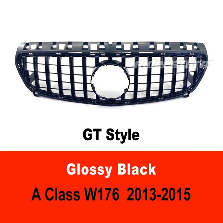 Car Craft Compatible With Mercedes Benz A Class W176 2012-2016 Front Bumper AMG Show Grill Gtr Black CC-1700