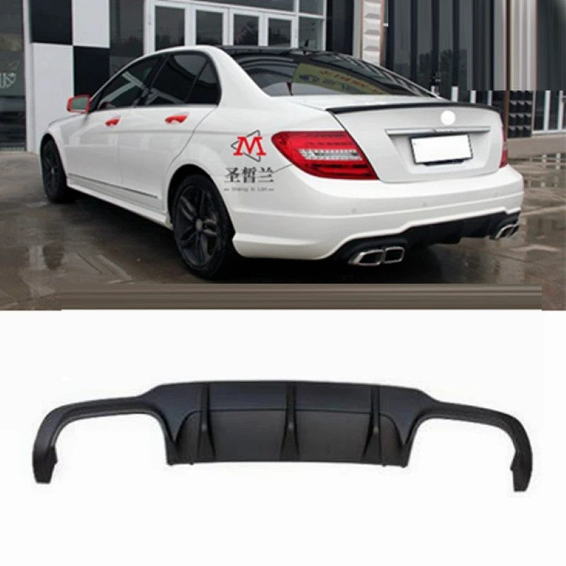 Car Craft Compatible With Mercedes Benz C Class W204 2011-2014 Front Rear Bumper Upgrade Convert To Amg C63 Amg Bumper Bodykit Diffuser Skirts W204-015