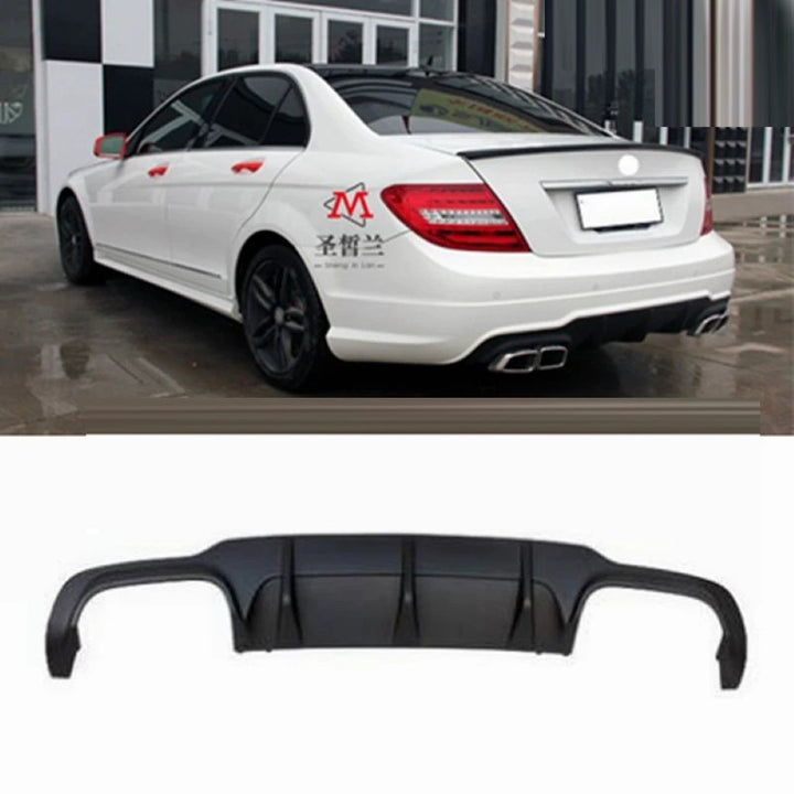 Car Craft Compatible With Mercedes Benz C Class W204 2011-2014 Front Rear Bumper Upgrade Convert To Amg C63 Amg Bumper Bodykit Diffuser Skirts W204-015