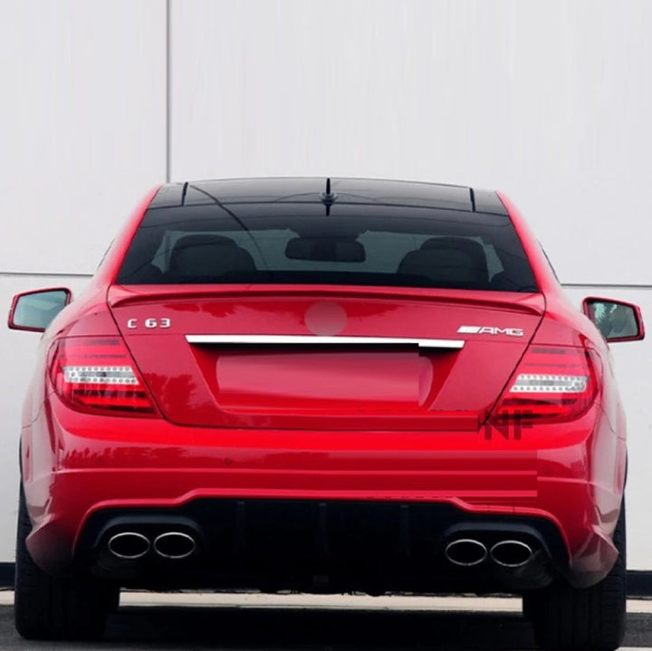 Car Craft Compatible With Mercedes Benz C Class W204 2011-2014 Amg Rear Bumper Upgrade Convert To C63 Amg After Rear Lip Diffuser Gc W204-007